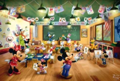 PQ Puzzle 200 el. THOMAS KINKADE Myszka Miki & Minnie w szkole (Disney)