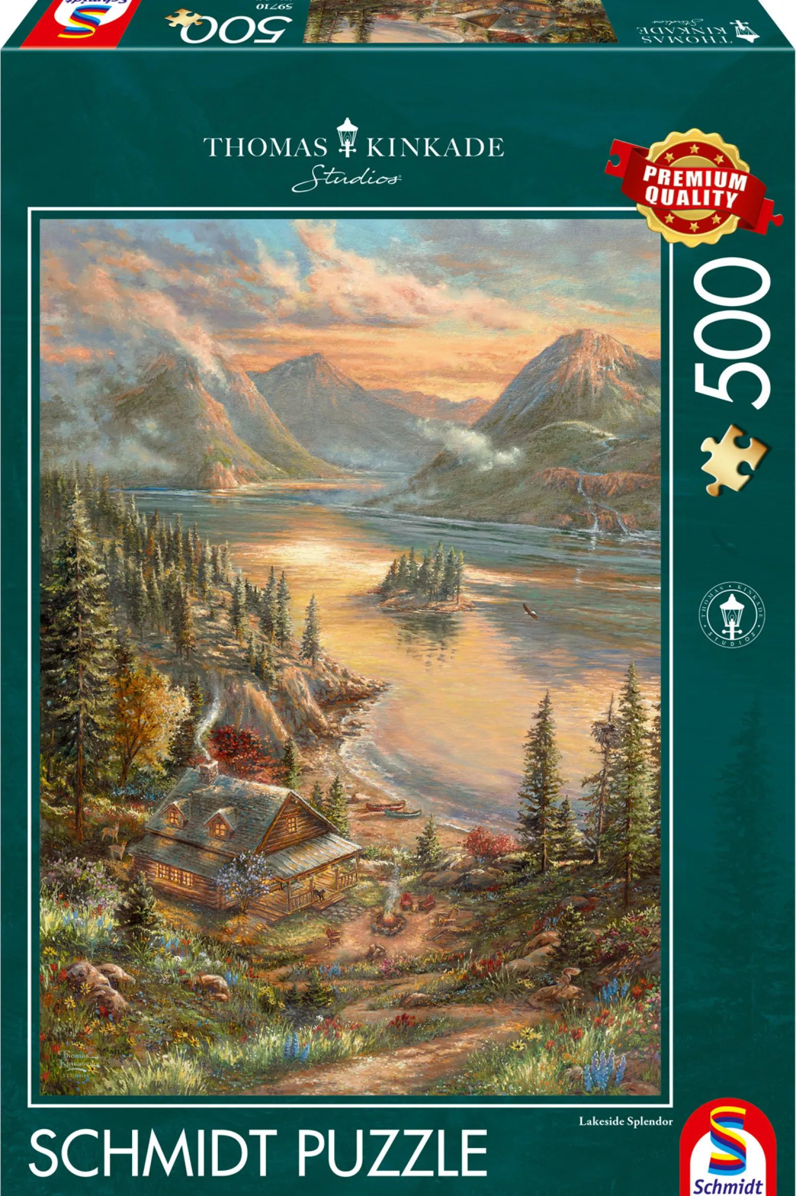 PQ Puzzle 500 el. THOMAS KINKADE Nad jeziorem