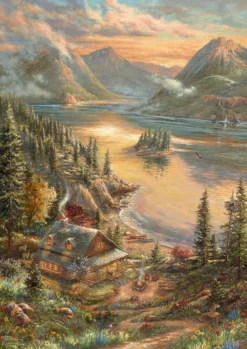 PQ Puzzle 500 el. THOMAS KINKADE Nad jeziorem