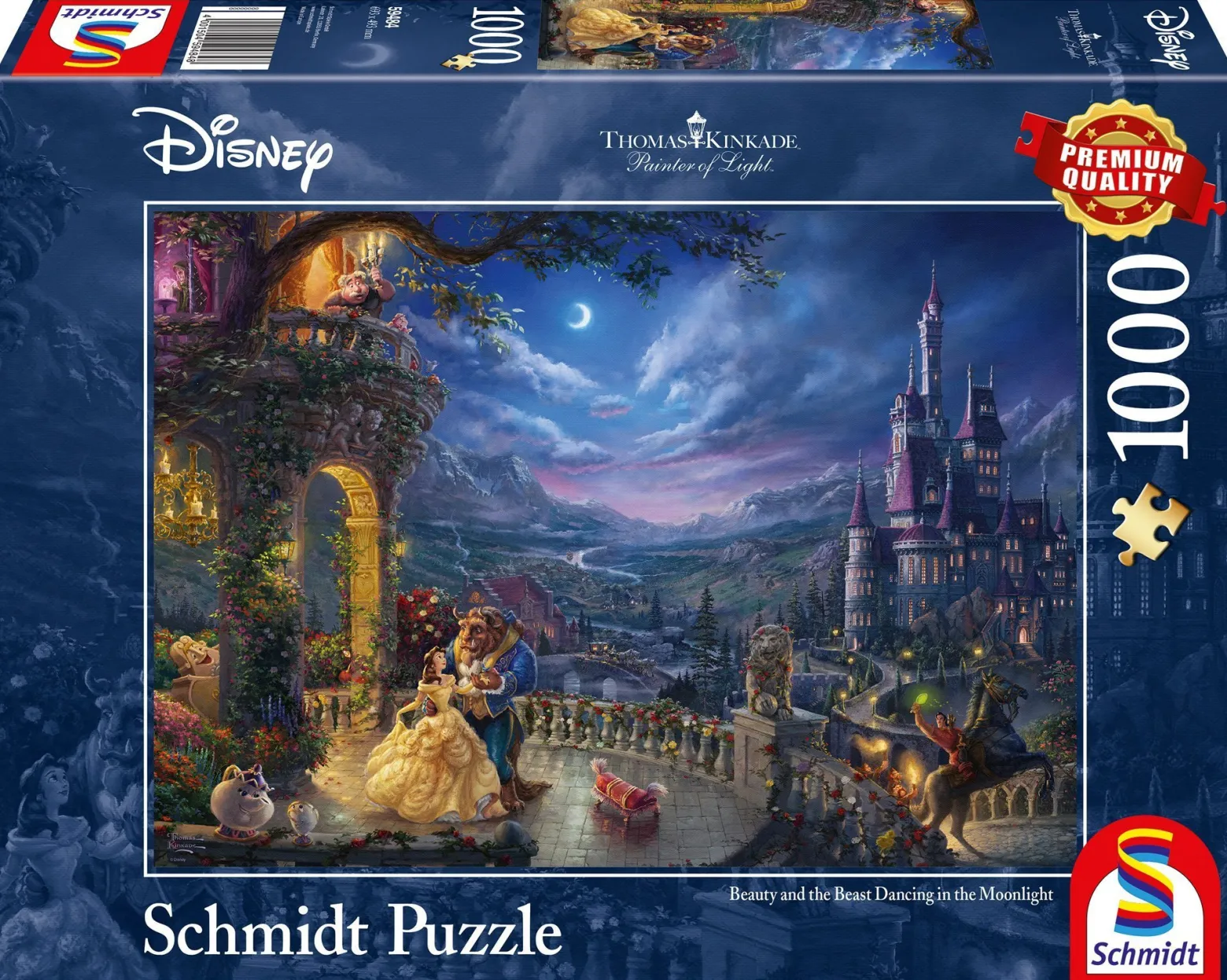 PQ Puzzle 1000 el. THOMAS KINKADE Piękna i Bestia - Taniec (Disney)