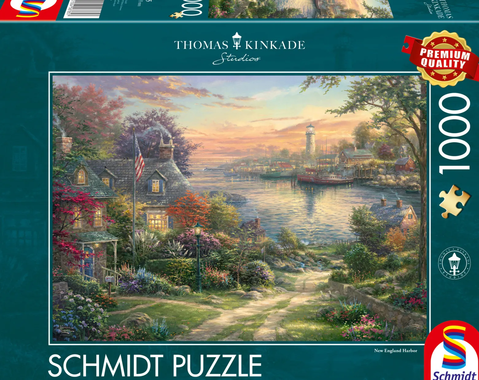 PQ Puzzle 1000 el. THOMAS KINKADE Port w Nowej Anglii / USA