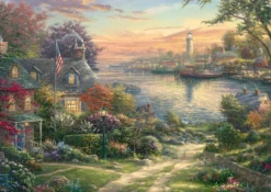 PQ Puzzle 1000 el. THOMAS KINKADE Port w Nowej Anglii / USA