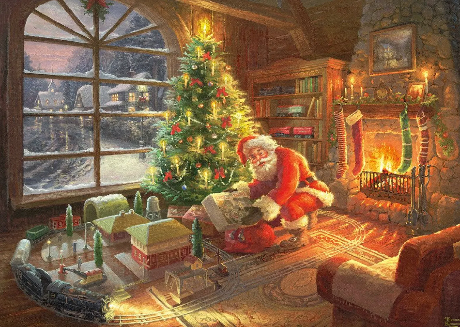 PQ Puzzle 1000 el. THOMAS KINKADE Przesyłka od Świętego Mikołaja