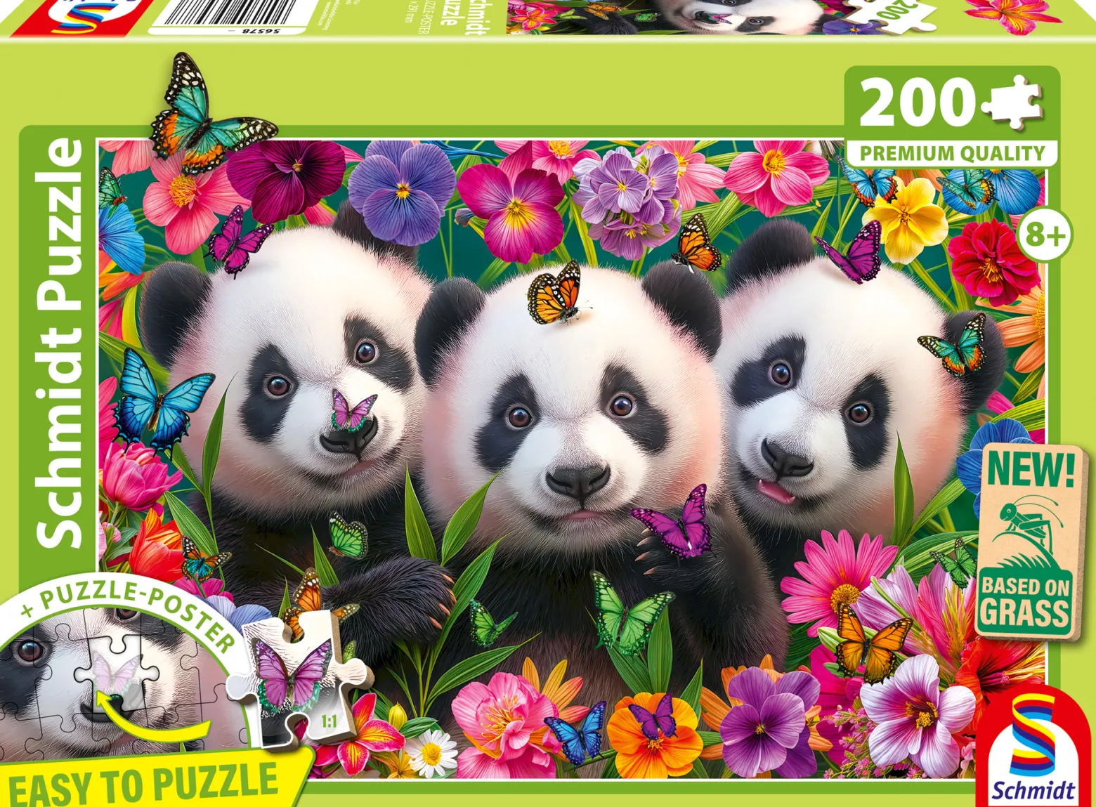 PQ Puzzle 200 el. Trzy pandy
