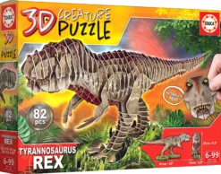 Puzzle 3D Dinozaury - Tyranozaur Rex 82 el.