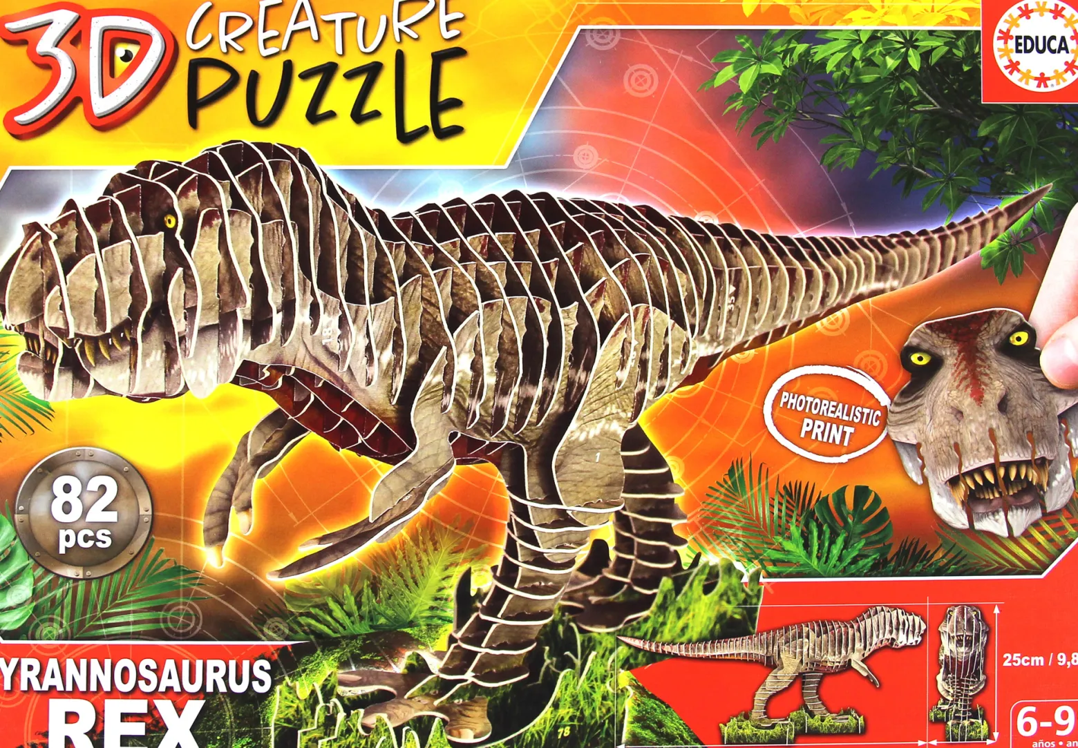 Puzzle 3D Dinozaury - Tyranozaur Rex 82 el.