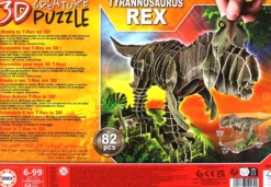Puzzle 3D Dinozaury - Tyranozaur Rex 82 el.
