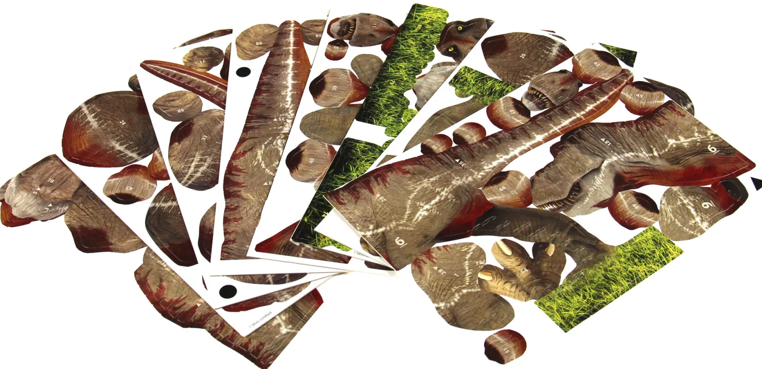 Puzzle 3D Dinozaury - Tyranozaur Rex 82 el.