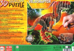 Puzzle 3D Dinozaury - Welociraptor 64 el.