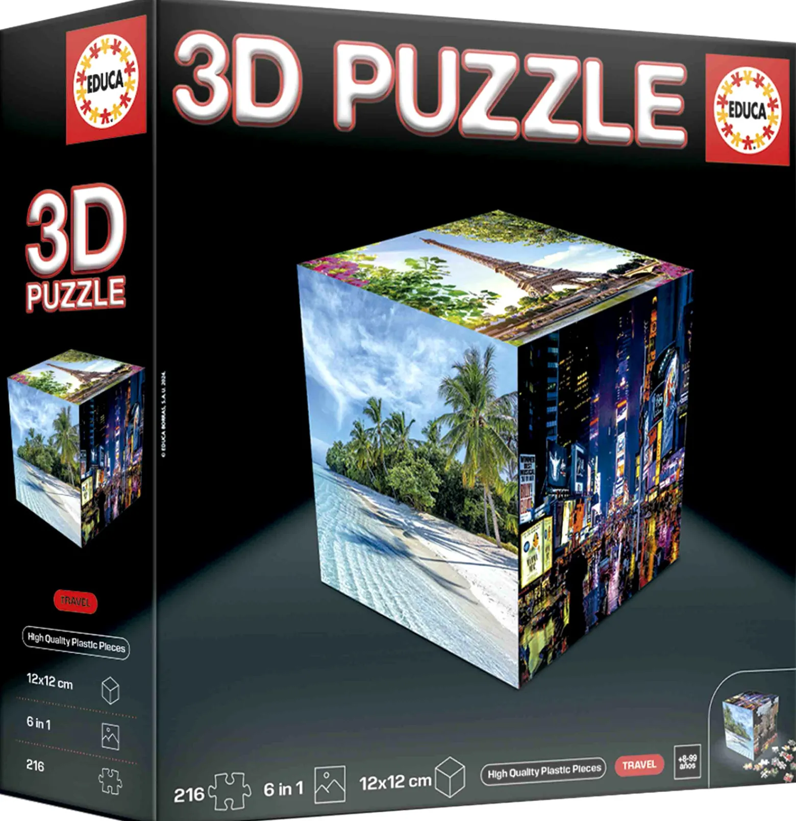 Puzzle 3D - Podróże 6 x 36 el.