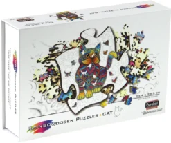 Puzzle drewniane / kolorowe 99 el. - Kot