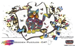 Puzzle drewniane / kolorowe 99 el. - Kot