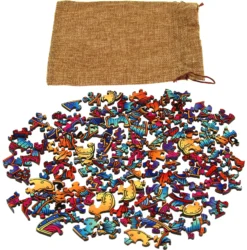Puzzle drewniane / kolorowe 99 el. - Kot