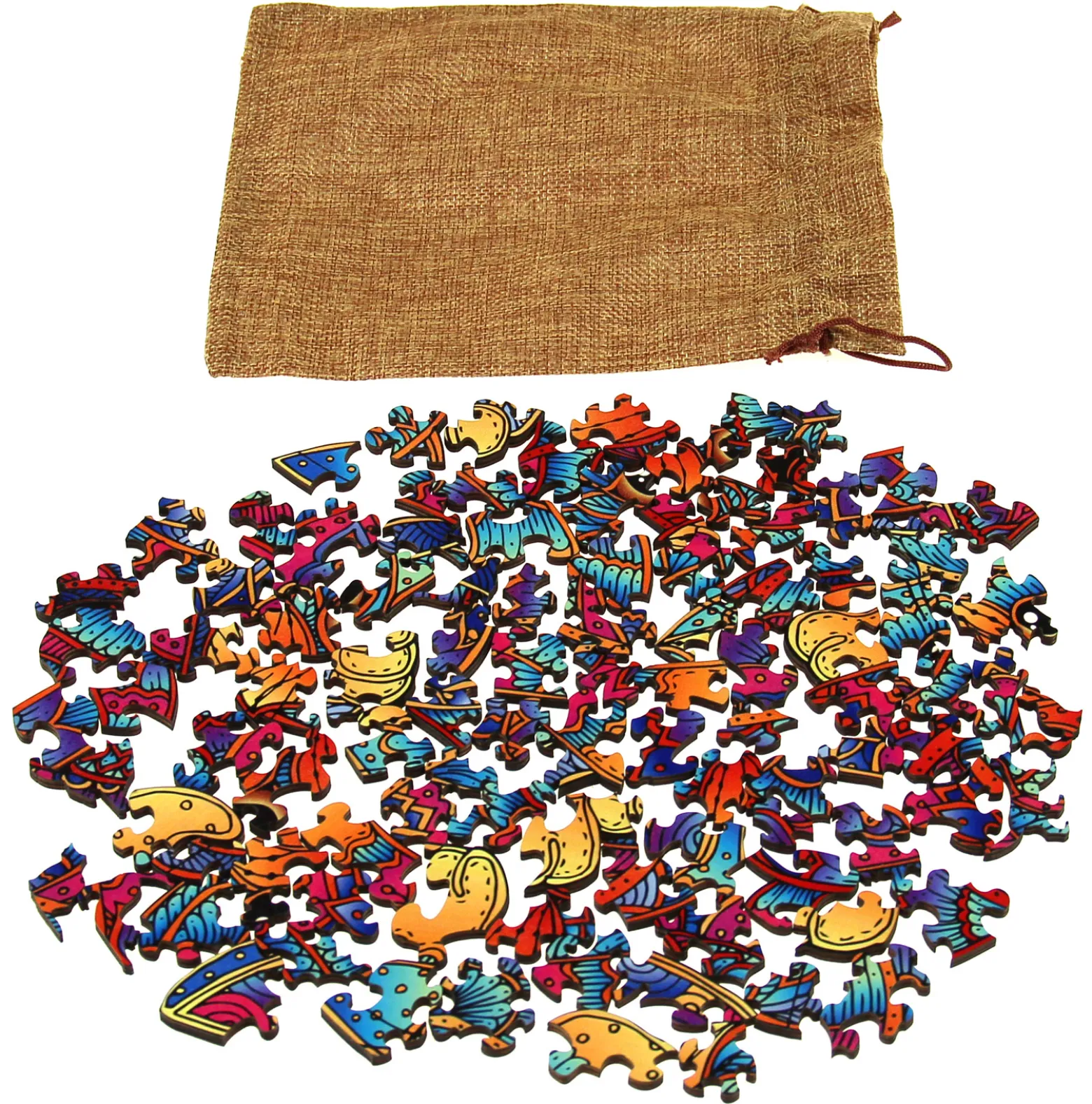 Puzzle drewniane / kolorowe 99 el. - Kot