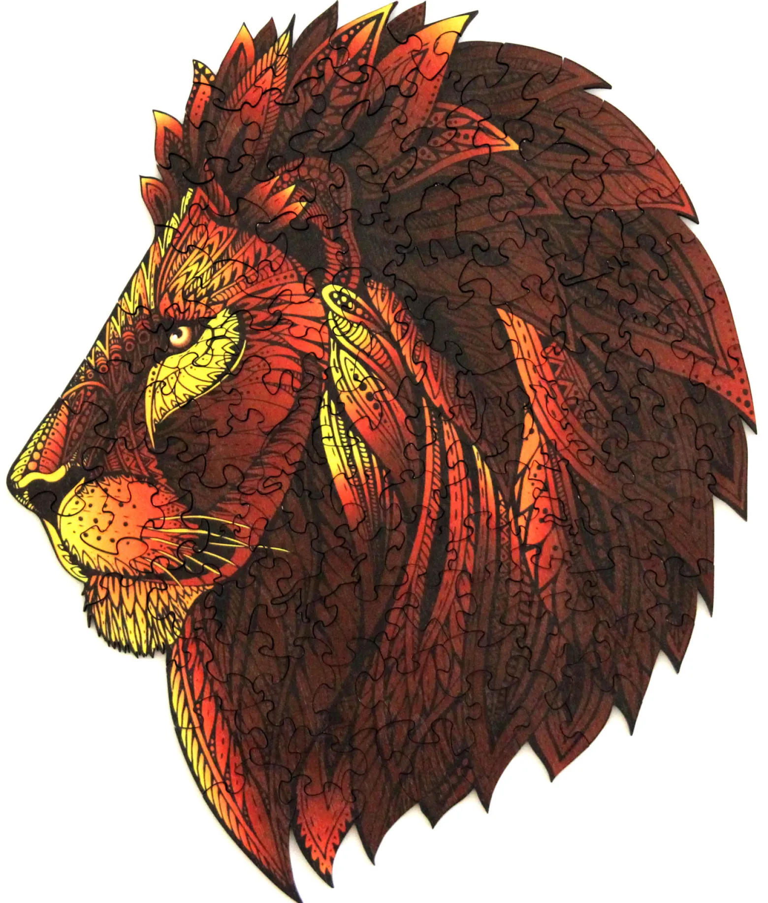 Puzzle drewniane / kolorowe 121 el. - Lew