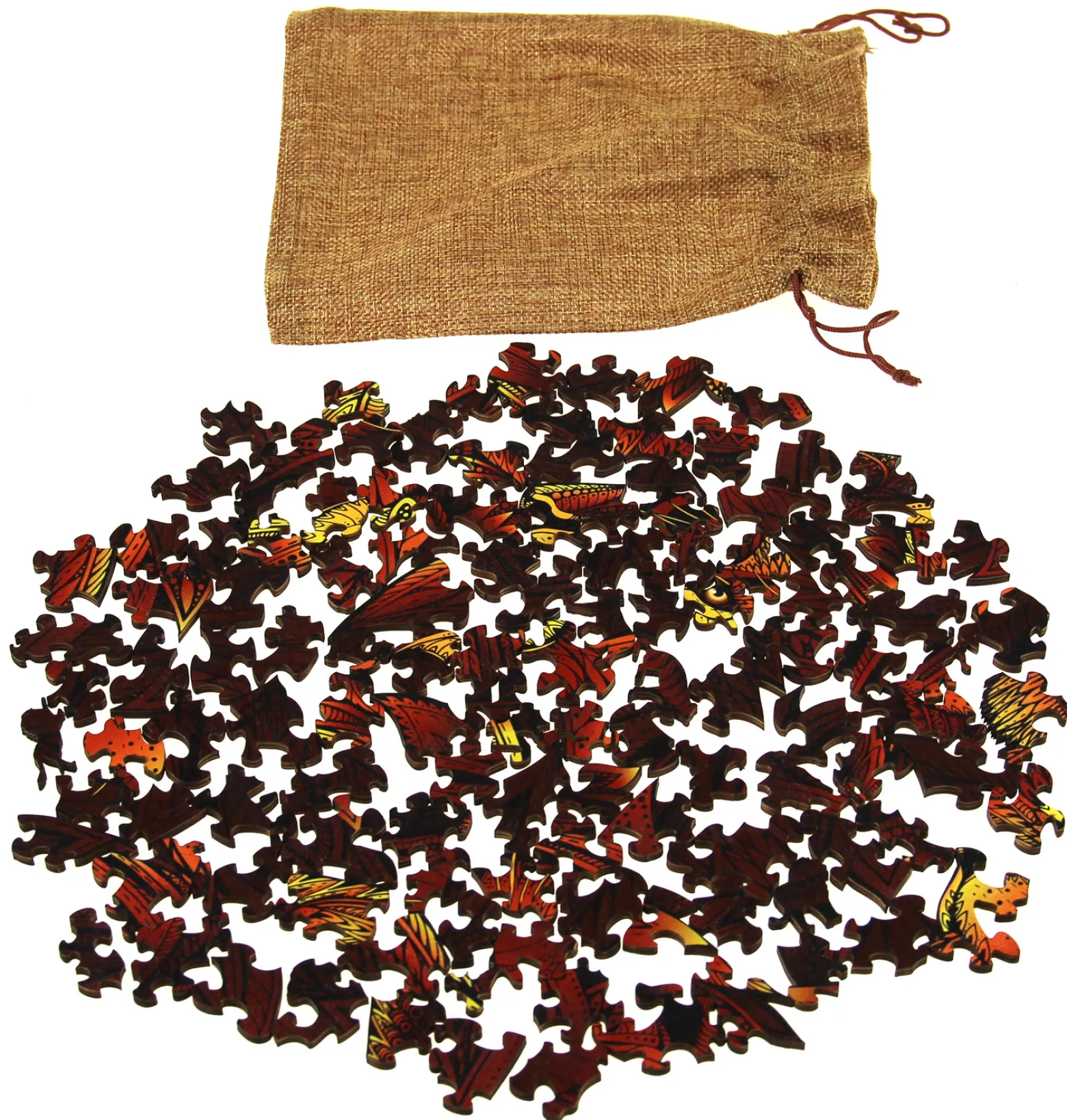 Puzzle drewniane / kolorowe 121 el. - Lew