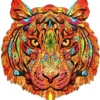 Puzzle drewniane / kolorowe 138 el. - Tygrys