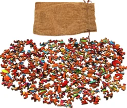Puzzle drewniane / kolorowe 138 el. - Tygrys