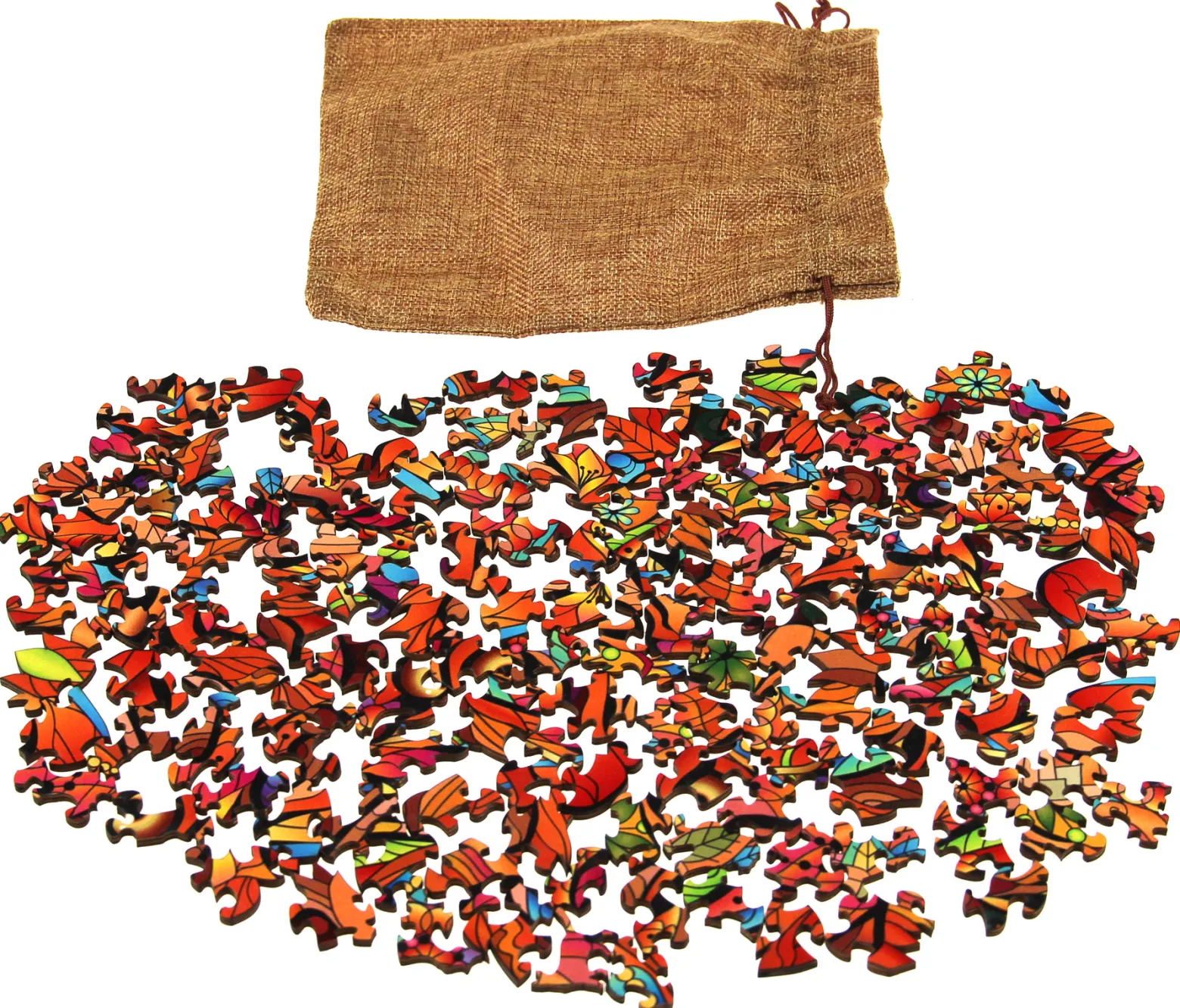 Puzzle drewniane / kolorowe 138 el. - Tygrys