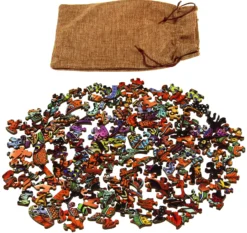 Puzzle drewniane / kolorowe 116 el. - Kot (Pirat)