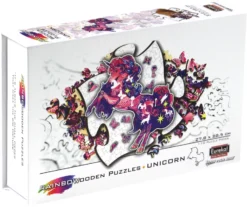 Puzzle drewniane / kolorowe 110 el. - Jednorożec