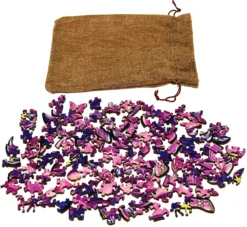 Puzzle drewniane / kolorowe 110 el. - Jednorożec