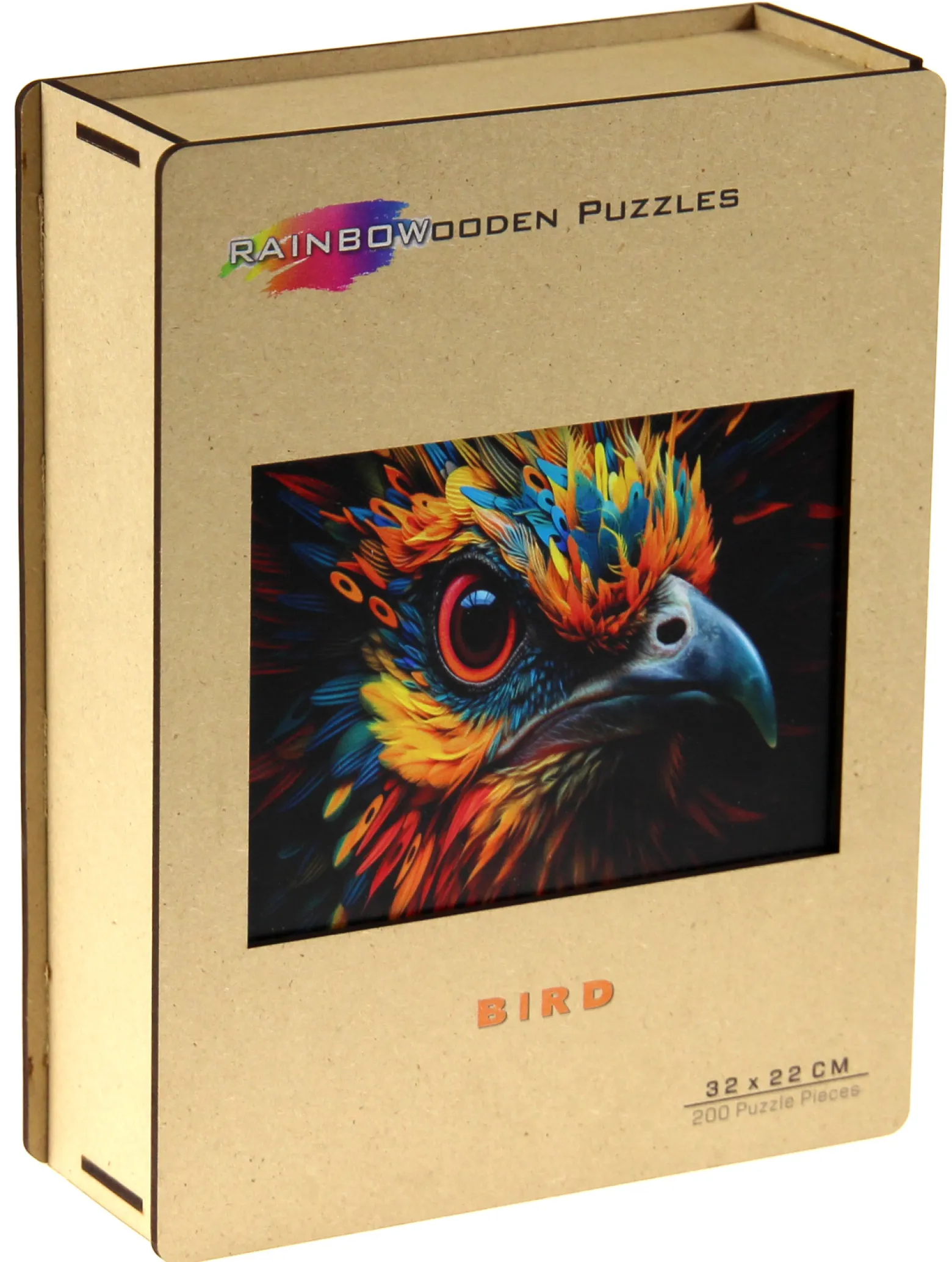 Puzzle drewniane / kolorowe 200 el. - Ptak