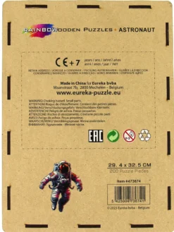 Puzzle drewniane / kolorowe 200 el - Astronauta