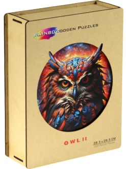 Puzzle drewniane / kolorowe 200 el. - Sowa 2