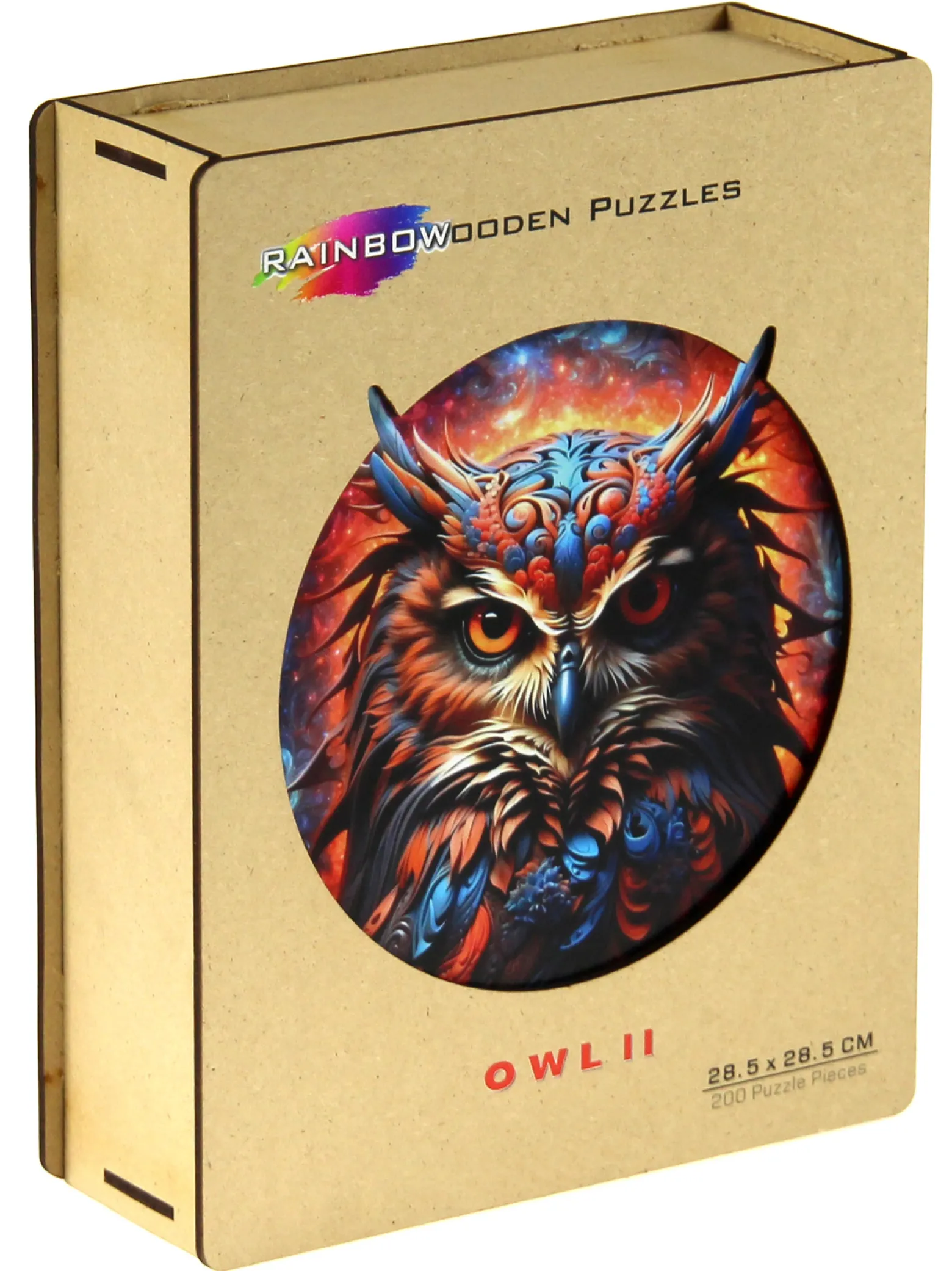 Puzzle drewniane / kolorowe 200 el. - Sowa 2