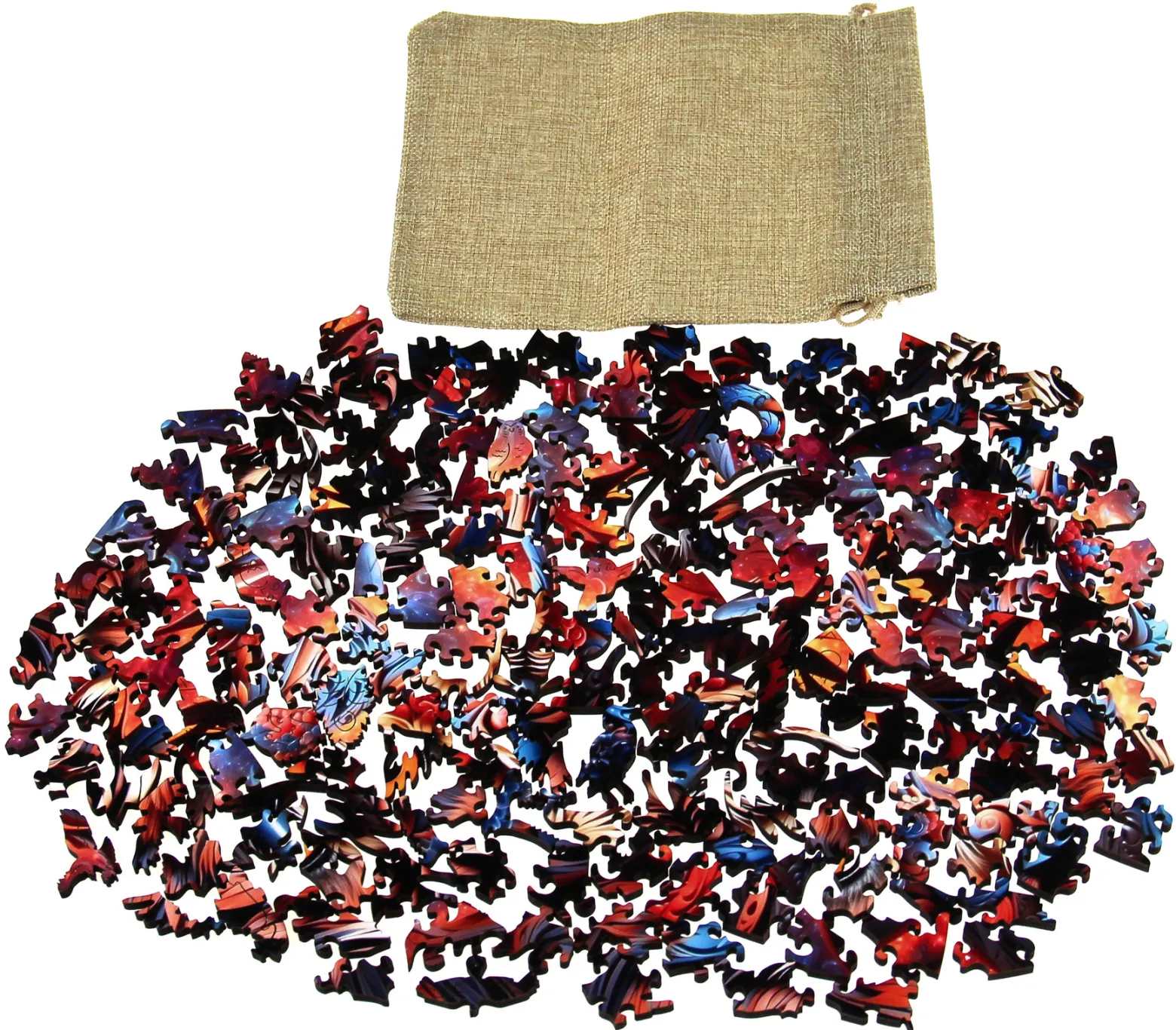 Puzzle drewniane / kolorowe 200 el. - Sowa 2