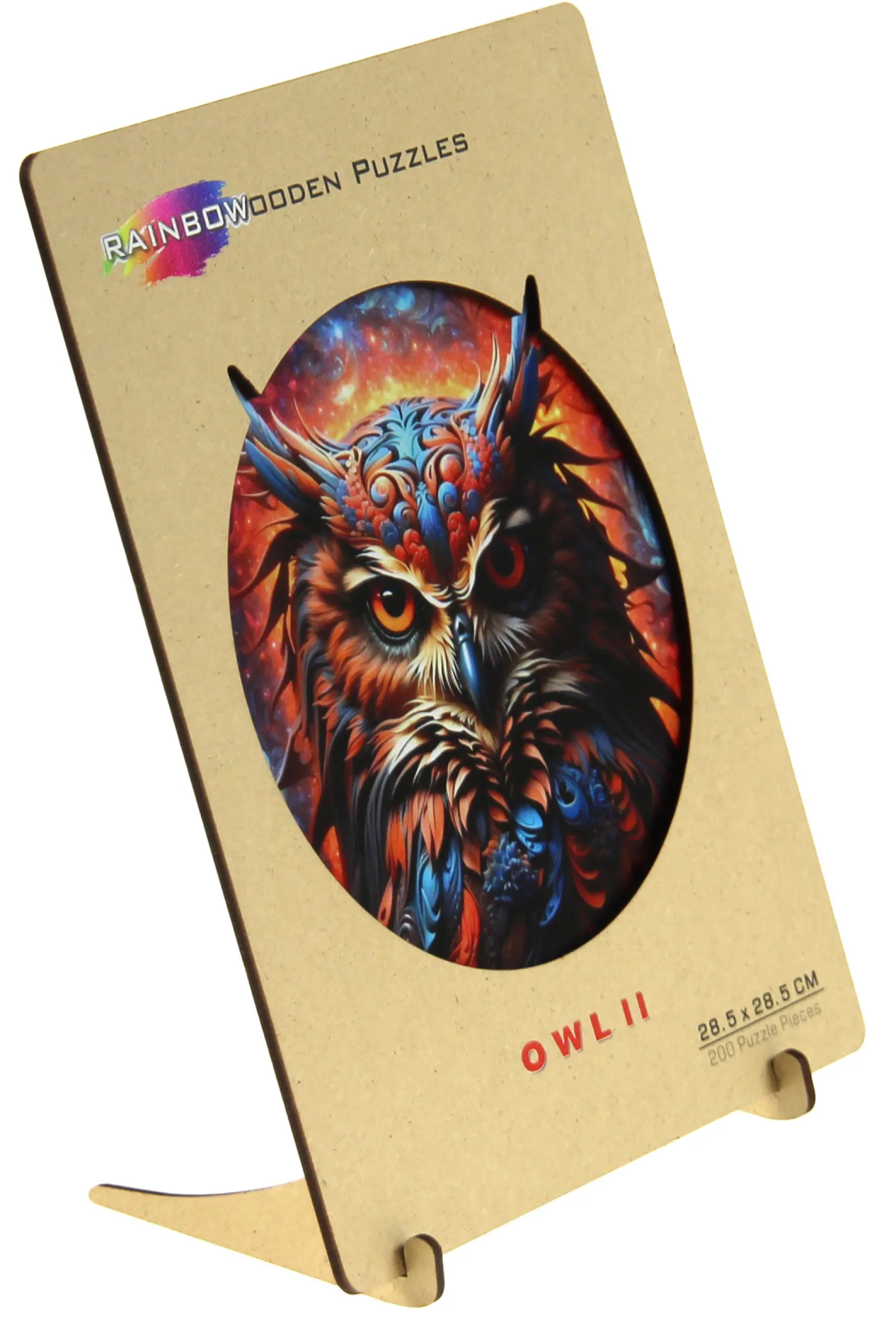 Puzzle drewniane / kolorowe 200 el. - Sowa 2