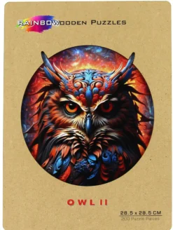 Puzzle drewniane / kolorowe 200 el. - Sowa 2