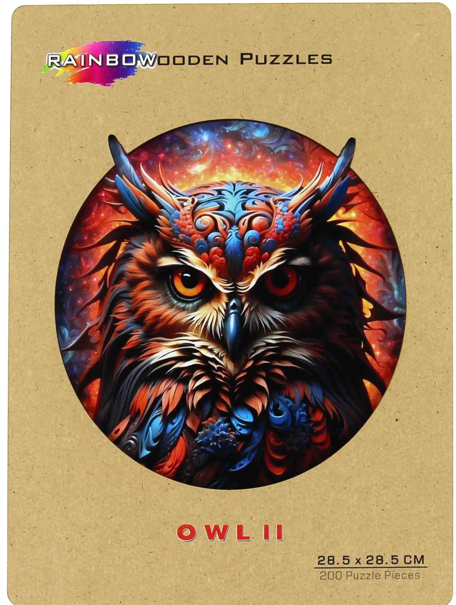 Puzzle drewniane / kolorowe 200 el. - Sowa 2