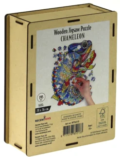 Puzzle drewniane / kolorowe 195 el. - Kameleon