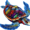 Puzzle drewniane / kolorowe 189 el. - Żółw