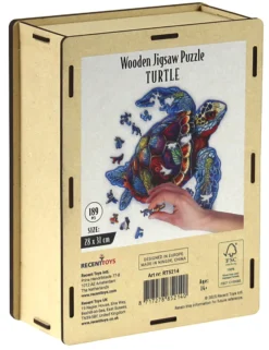 Puzzle drewniane / kolorowe 189 el. - Żółw