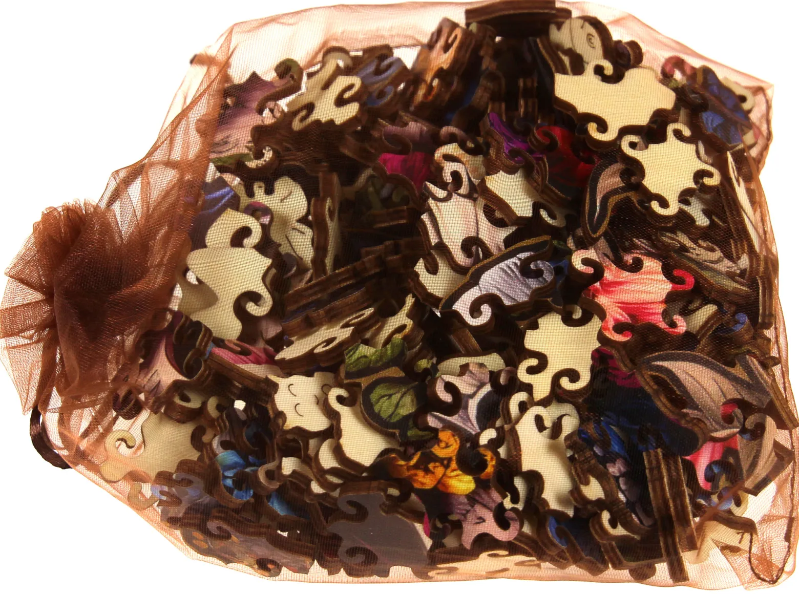 Puzzle drewniane / kolorowe 232 el. - Czaszka