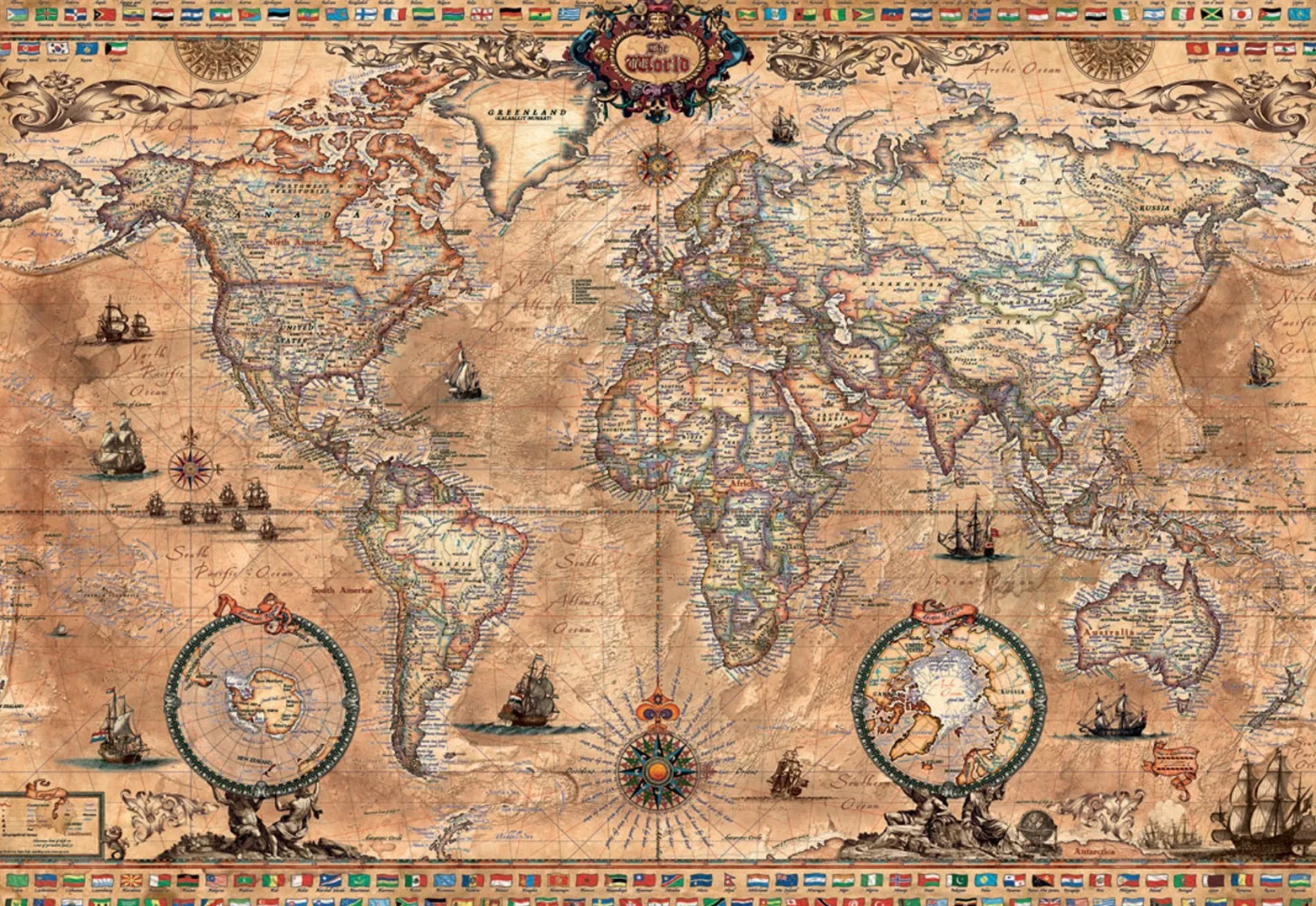 Puzzle 1000 el. Antyczna mapa świata