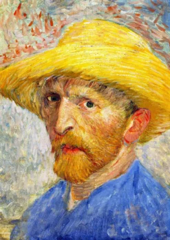 Puzzle 1000 el. Autoportret w słomkowym kapeluszu, Vincent van Gogh