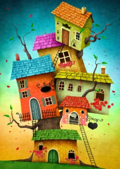 Puzzle 1000 el. Bajkowe domy