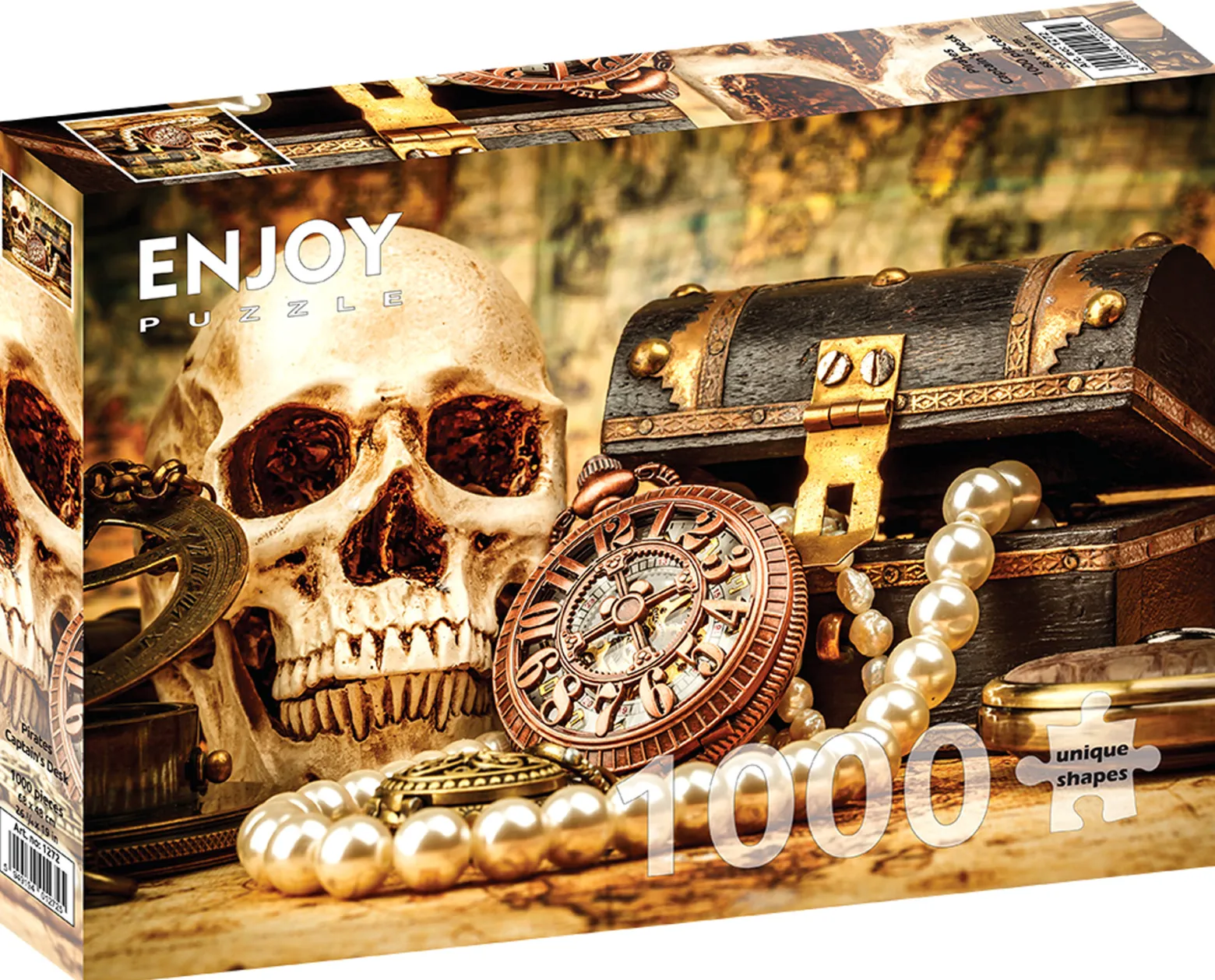Puzzle 1000 el. Biurko kapitana piratów