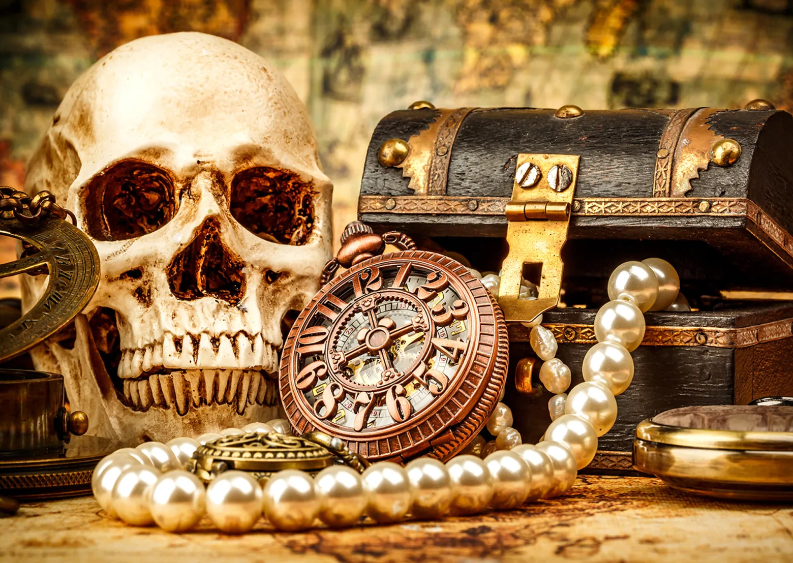 Puzzle 1000 el. Biurko kapitana piratów