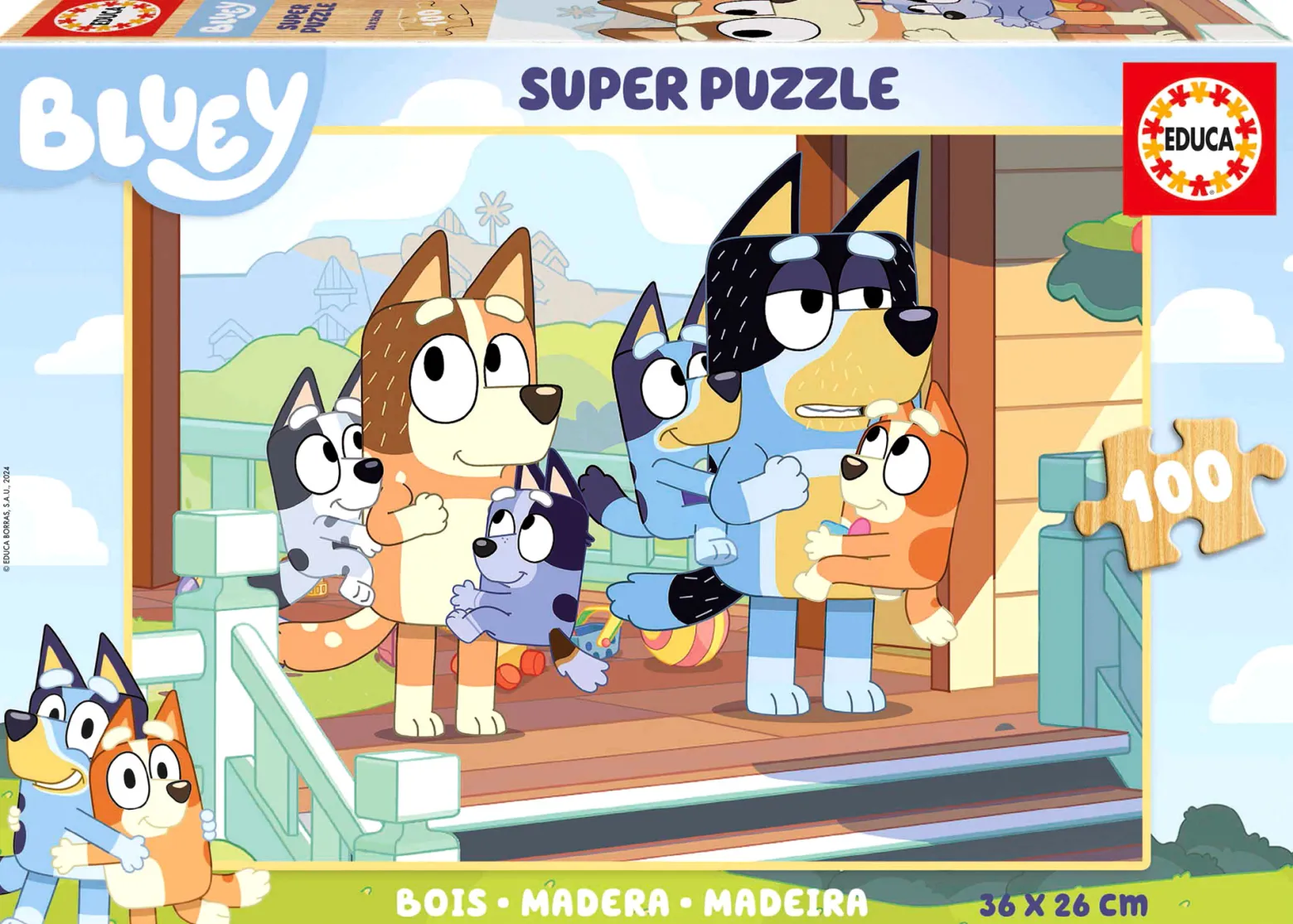Puzzle 100 el. Blue (drewniane)