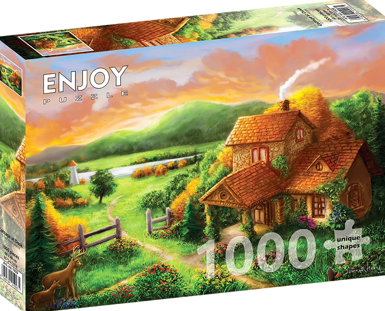 Puzzle 1000 el. Chatka o zmierzchu