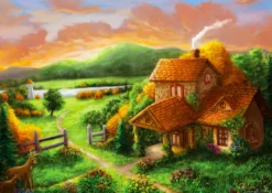 Puzzle 1000 el. Chatka o zmierzchu
