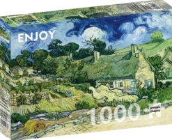 Puzzle 1000 el. Chaty kryte słomą w Cordeville, Vincent van Gogh