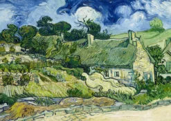 Puzzle 1000 el. Chaty kryte słomą w Cordeville, Vincent van Gogh