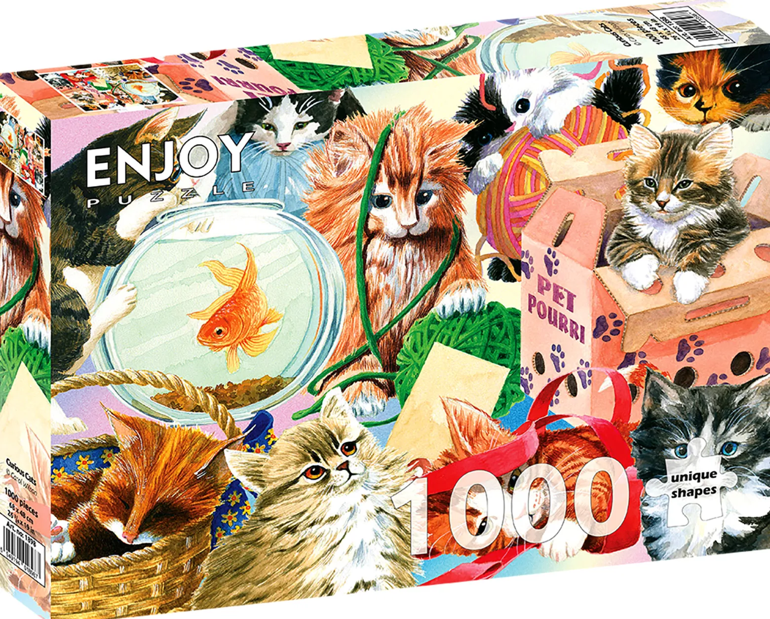 Puzzle 1000 el. Ciekawskie koty