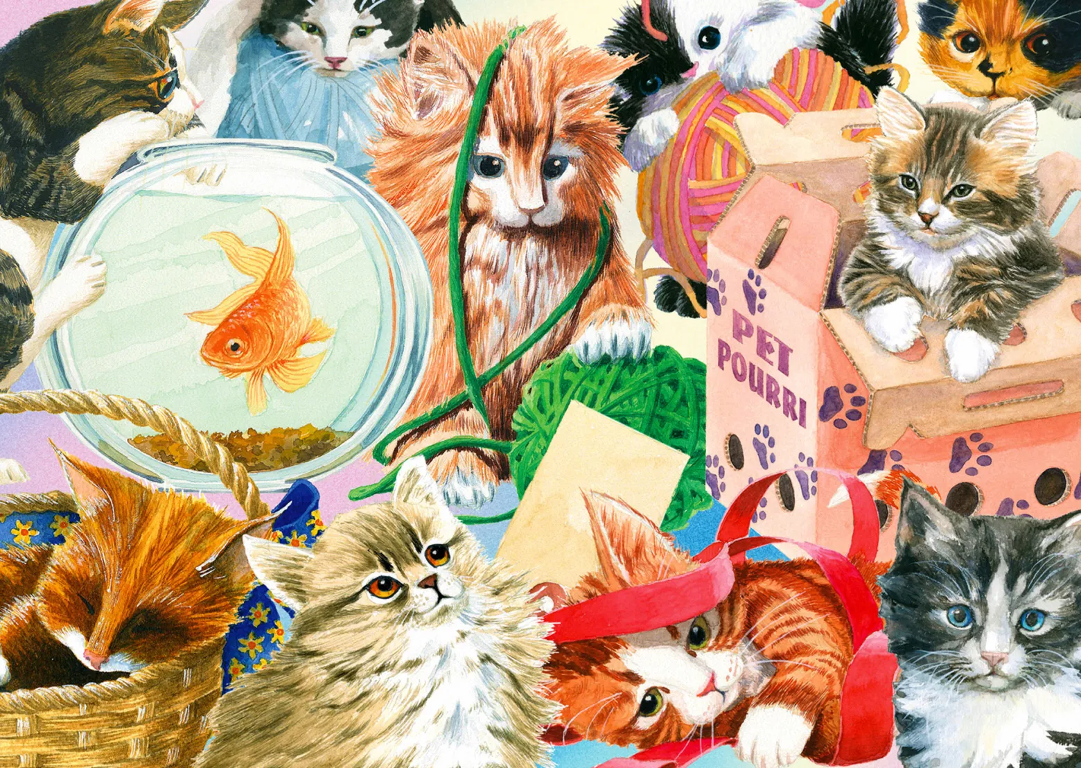 Puzzle 1000 el. Ciekawskie koty